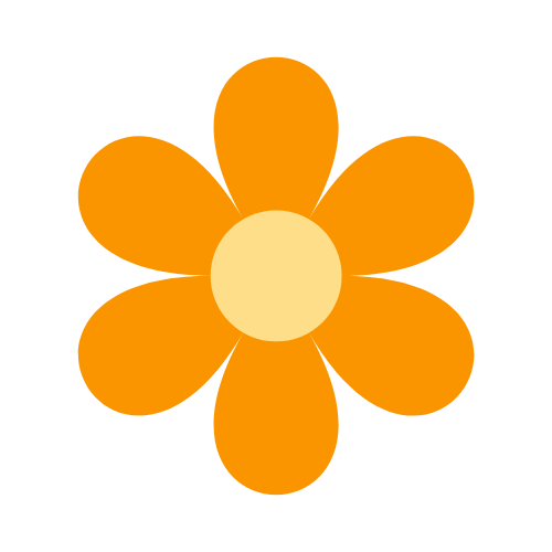 orange flower with yellow center